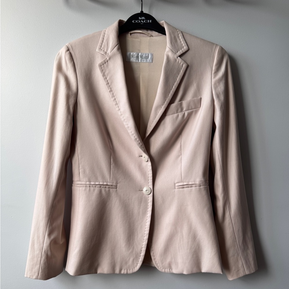 MAX MARA Women's Soft Pink Two Button Blazer